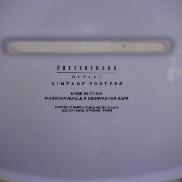 Pottery Barn Vintage Posters Pates Baroni Cappiello Pasta Large Serving Tray - Picture 4 of 6